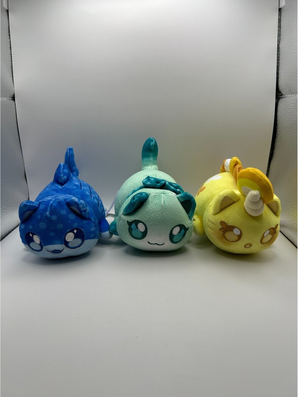 Aphmau MeeMeows Lot of 3 Whale Shark Unicorn Mint Cat Plush